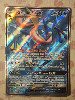 POKEMON Greninja GX (Full Art) 120/131 SM Forbidden Light ULTRA RARE LP+/NM! - Image 2