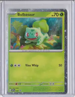 BULBASAUR 151 Poster Collection PROMO 2 SWIRLS Cosmic 046 Black Star POKEMON - Image 1