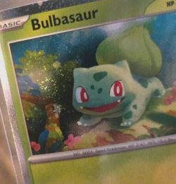 BULBASAUR 151 Poster Collection PROMO 2 SWIRLS Cosmic 046 Black Star POKEMON - Image 2