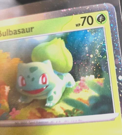 BULBASAUR 151 Poster Collection PROMO 2 SWIRLS Cosmic 046 Black Star POKEMON - Image 3