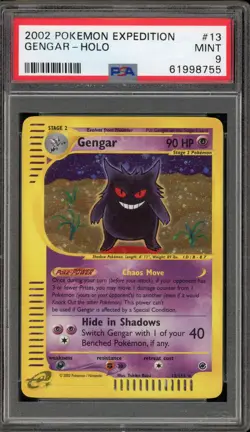 Pokemon Gengar Expedition Holo Rare #13 PSA 9 Mint - Image 1