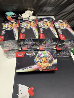 Pokemon Prismatic Evolutions Surprise Box - SEALED NEW - Lot of 9 - Image 1