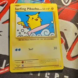 Pokemon TCG Surfing Pikachu Secret Rare Evolutions 111/108 Basic Regular Eng - Image 1