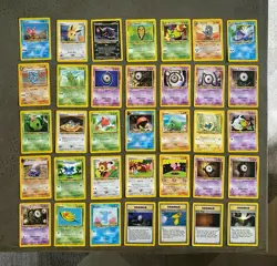 35 Card Lot - Pokemon Neo Discovery Set - 17 Uncommons/18 Commons - No Repeats! - Image 1