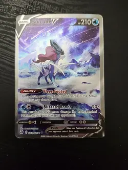 Pokemon TCG Suicune v Crown Zenith: Galarian Gallery Ultra Rare Card GG38/GG70 - Image 1