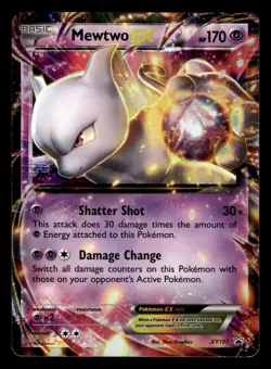 Mewtwo EX XY107 Ultra Rare Black Star Promo Pokemon Card - Image 1