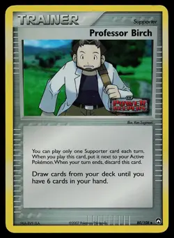 Pokemon Card - Professor Birch Power Keepers 80/108 Reverse Holo Stamped - Image 1
