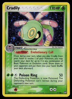 Pokemon Card - Cradily Power Keepers 7/108 Holo Rare - Image 1