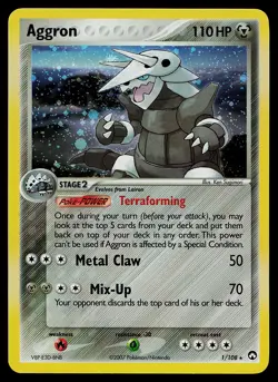 Pokemon Card - Aggron Power Keepers 1/108 Holo Rare - Image 1
