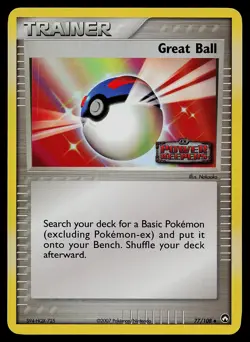 Pokemon Card - Great Ball Power Keepers 77/108 Reverse Holo Stamped - Image 1