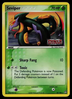 Pokemon Card - Seviper Power Keepers 23/108 Rare Reverse Holo Stamped - Image 1