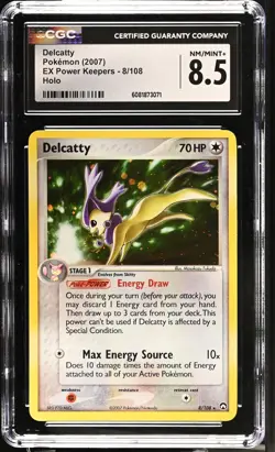 CGC 8.5 Delcatty 2007 EX Power Keepers 8/108 Holo Pokemon Card - Image 1