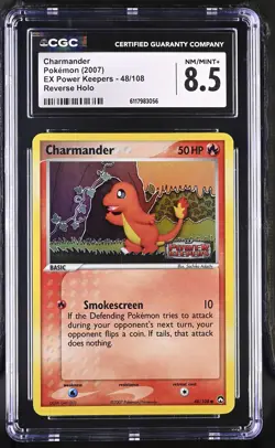 CGC 8.5 Charmander EX Power Keepers 48/108 Reverse Holo Stamped Pokemon Card - Image 1