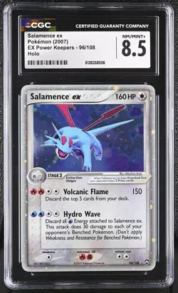 CGC 8.5 Salamence ex 2007 EX Power Keepers 96/108 Holo Pokemon Card - Image 1