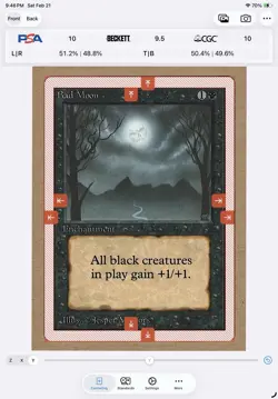 MTG BAD MOON (indents) Unlimited Edition Regular LP/NM+ Rare Magic The Gathering - Image 3