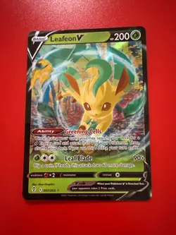 Leafeon V - 007/203 - Pokemon Evolving Skies Sword & Shield Ultra Rare Card NM - Image 1