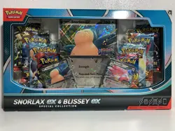 Pokemon Snorlax Ex & Blissey Ex Special Collection Box! Walmart Exclusive, 8Pks - Image 1