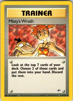 Misty's Wrath 114/132 Gym Heroes Pokemon NM Unlimited - Image 1