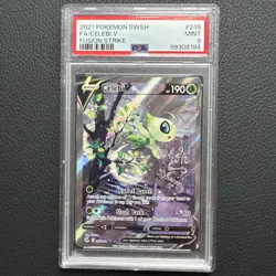 Pokemon Celebi V Fusion Strike Full Alternate Alt Art #245 PSA 9 Mint - Image 1