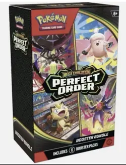 **PRESALE** Pokemon TCG: Mega Evolution-Perfect Order Booster Bundle 6 PACKS - Image 1
