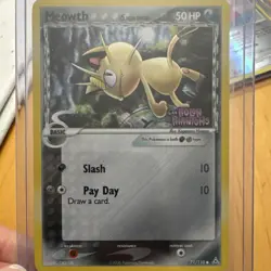 Pokemon TCG Meowth Delta Species Holon Phantoms 71/110 Reverse Holo 50HP English - Image 1