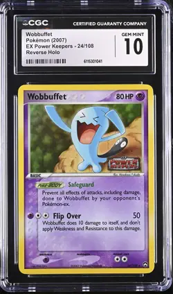 CGC 10 Wobbuffet EX Power Keepers 24/108 Reverse Holo Stamped Pokemon Card - Image 1