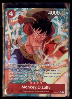 One Piece Legacy of the Master OP12-015 Monkey D. Luffy Alternate Art - Image 1