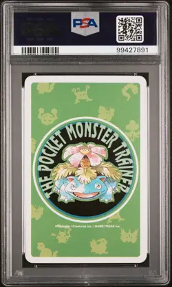 1996 POKEMON GREEN VERSION PLAYING CARDS QUEEN OF CLUBS #037 VULPIX PSA 10 - Image 2