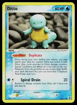 Pokemon Delta Species 64/113 Ditto Squirtle Pokemon Card - Image 1