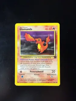 GERMAN Charmander (Glumanda) 50/82 Team Rocket Pokemon Card - US Seller - Image 1