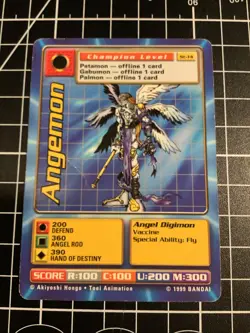 1999 Bandai Digimon Trading Card Angemon St-14 - Image 1