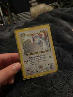 Pokemon Lugia Neo Genesis Rare Holo 90 HP Elemental Blast Card 9/111 2000 - Image 1
