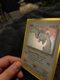 Pokemon Lugia Neo Genesis Rare Holo 90 HP Elemental Blast Card 9/111 2000 - Image 3