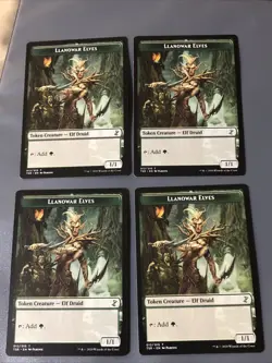Llanowar Elves Token X4 Time Spiral Remastered Ex Condition See Pics Front Back - Image 1