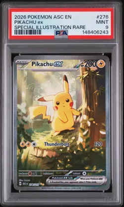 2026 POKEMON ASC EN-ASCENDED HEROES SPECIAL ILLUSTRATION RARE PIKACHU EX PSA 9 - Image 1