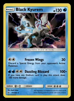 Black Kyurem 61/236 Rare Cosmic Eclipse Holo Pokemon NM - Image 1