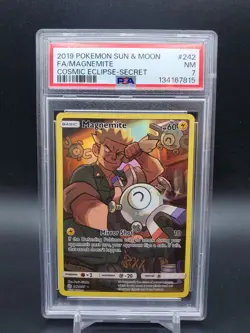 2019 Magnemite 242/236 Cosmic Eclipse PSA 7 Pokemon TCG - Image 1