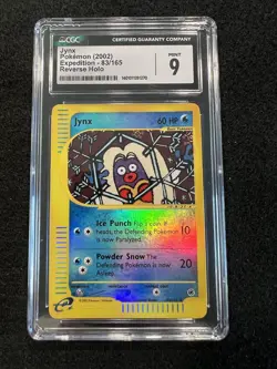 Pokemon Jynx Reverse Holo 83/165 from Expedition in a CGC 9 !! - Image 1