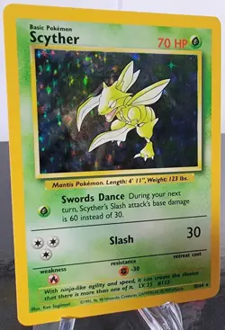 1999 Pokemon TCG Jungle Scyther Holo Rare 10/64 LP - Image 2