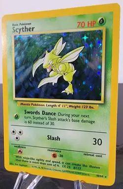 1999 Pokemon TCG Jungle Scyther Holo Rare 10/64 LP - Image 3