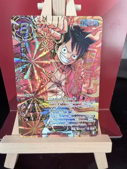MIRACLE BATTLE CARDDASS ONE PIECE OP17 STRAW HAT LUFFY GOD OMEGA CARD - Image 1