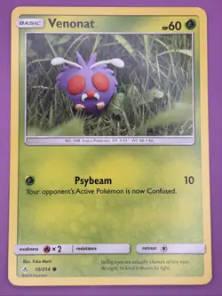 Venonat 10/214 Unbroken Bonds Regular Finish Pokemon Card - Yuka Morii - Image 1