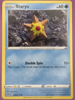 Staryu 030/172 Brilliant Stars Regular Finish Pokemon Card - Yuka Morii - Image 1