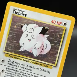 Pokemon TCG Clefairy Card 5/102 Base Set Unlimited Holo Rare Nice - Image 4