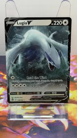 Pokemon Lugia V Ultra Rare Holo Silver Tempest 138/195 Swsh12 Card - Image 1