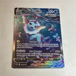 Pokemon TCG Vaporeon VMAX SWSH182 Sword & Shield Promo Full Art Holo 320 HP Card - Image 1
