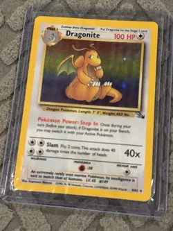 Dragonite 1999 Fossil 1st Edition 4/62 Holo Pokemon Card MINT - Image 1