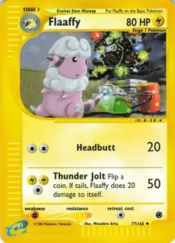 Flaaffy - Reverse Holo - 77/165 Expedition Base Set - Pokemon TCG - 2002 - Image 1