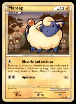 2010 Pokemon HeartGold & SoulSilver Mareep Spanish #73 Basic/Common - Image 1