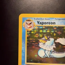 Pokemon Vintage Holo Vaporeon 12/64 Jungle WotC 1999 - Image 2